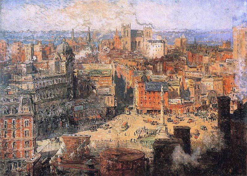 Colin Campbell Cooper Columbus Circle France oil painting art